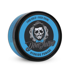 Don Juan Hybrido Pomade jar with strong hold and high shine
