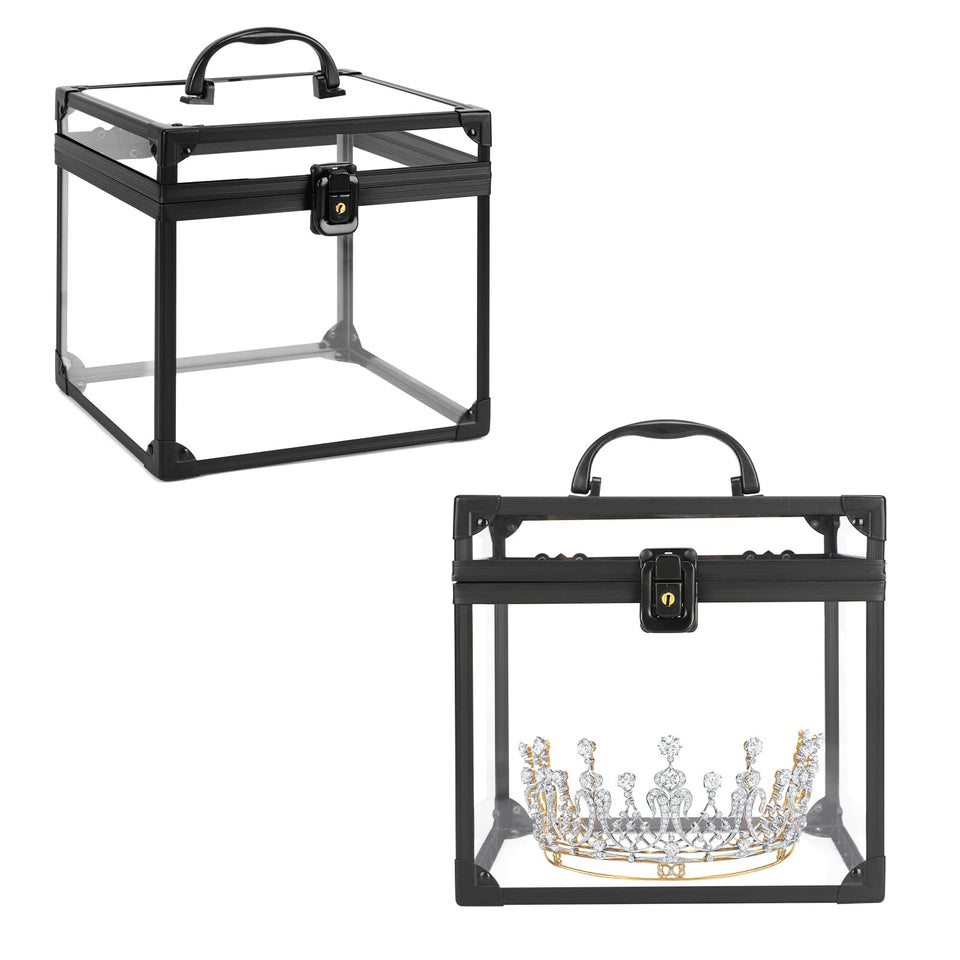 Donghome Crown Box front view reveals clear acrylic visibility for quick access