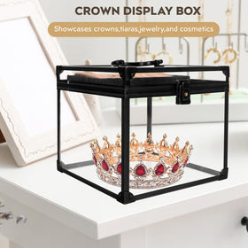 Donghome crown box with locking mechanism offering secure storage for items.