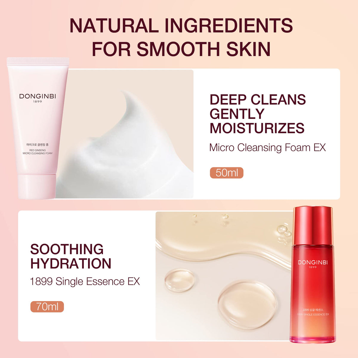 Donginbi Moisture & Firming Emulsion bottle quickly absorbs for layered skincare