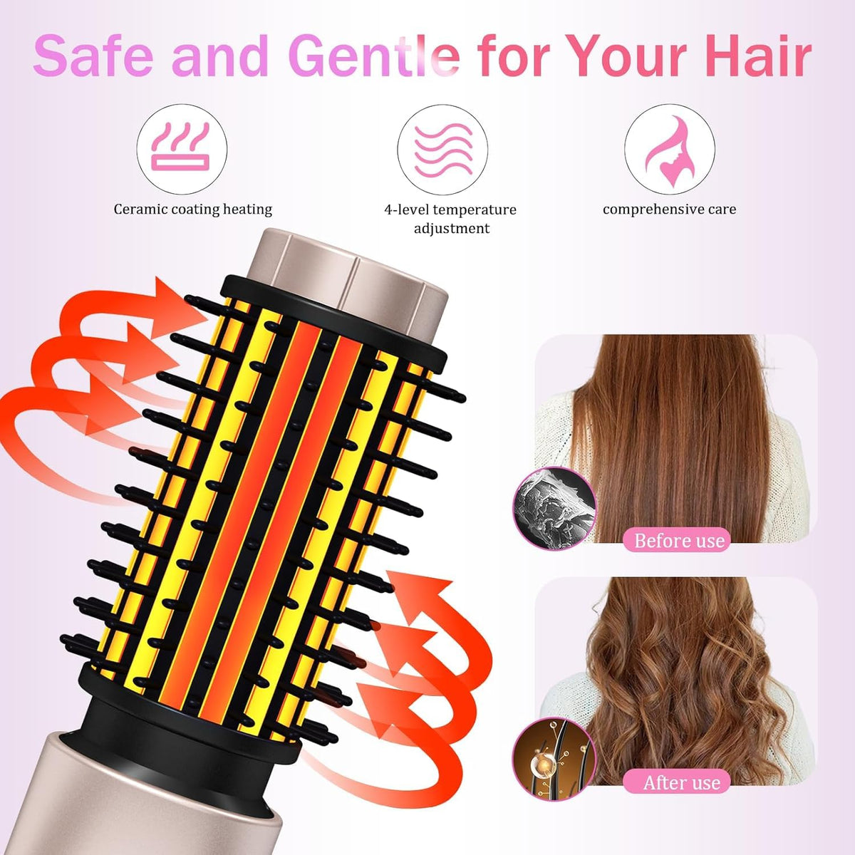 Dongxw cordless curling brush heats in 30 seconds for quick styling