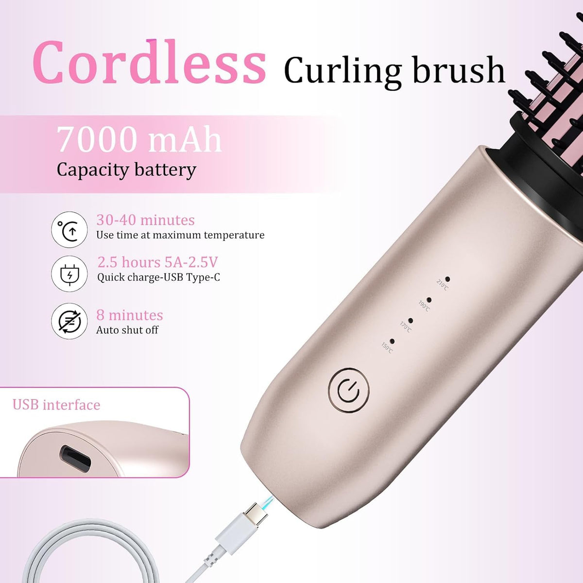 Dongxw 7000mAh cordless battery supports over an hour of use