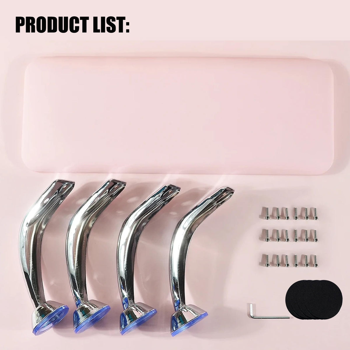 DONGYUNAI arm rest nails tech, white packaging and included hardware.