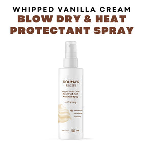 Donna's Recipe vanilla cream mist dispense delivers even distribution for quick drying and styling