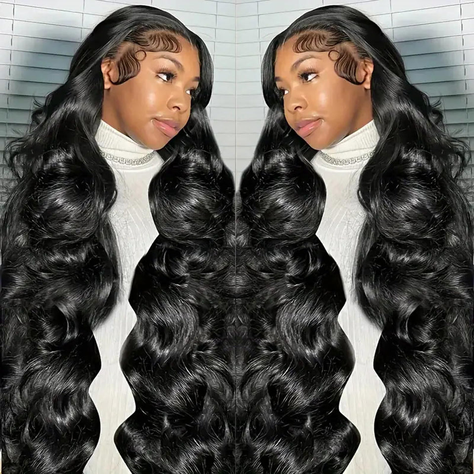 Donxue 13x6 HD lace front wig in natural black for seamless daily wear
