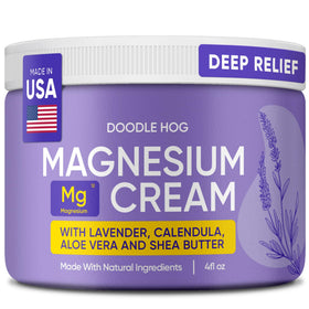 DOODLE HOG Magnesium Cream bottle with lavender scent for soothing muscles after activity