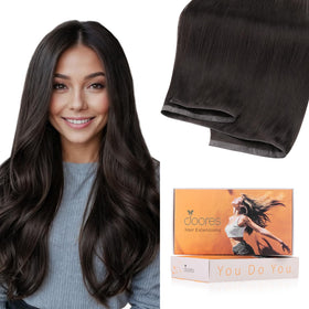 DOORES butterfly weft seamless system enables natural look with invisible blend.