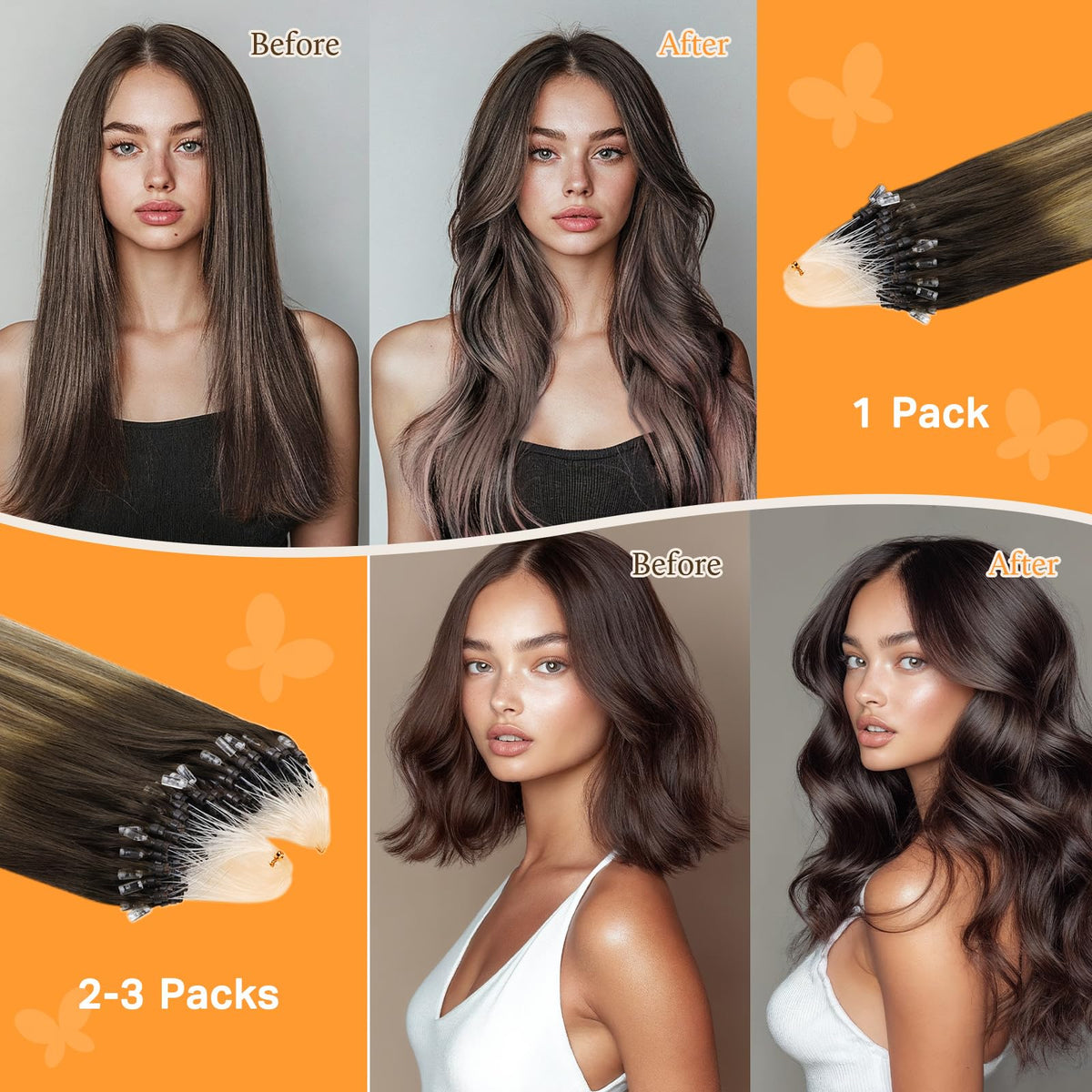 DOORES hair extensions care routine with conditioner and oil.