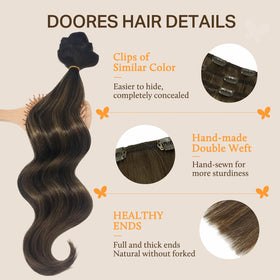 DOORES stainless steel clips with soft rubber for secure, scalp-friendly attachment