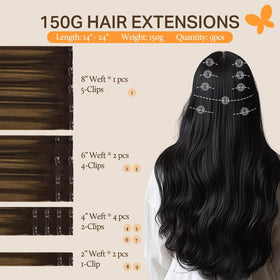 Close-up of DOORES weft to show dense, soft, 9A-grade human hair quality