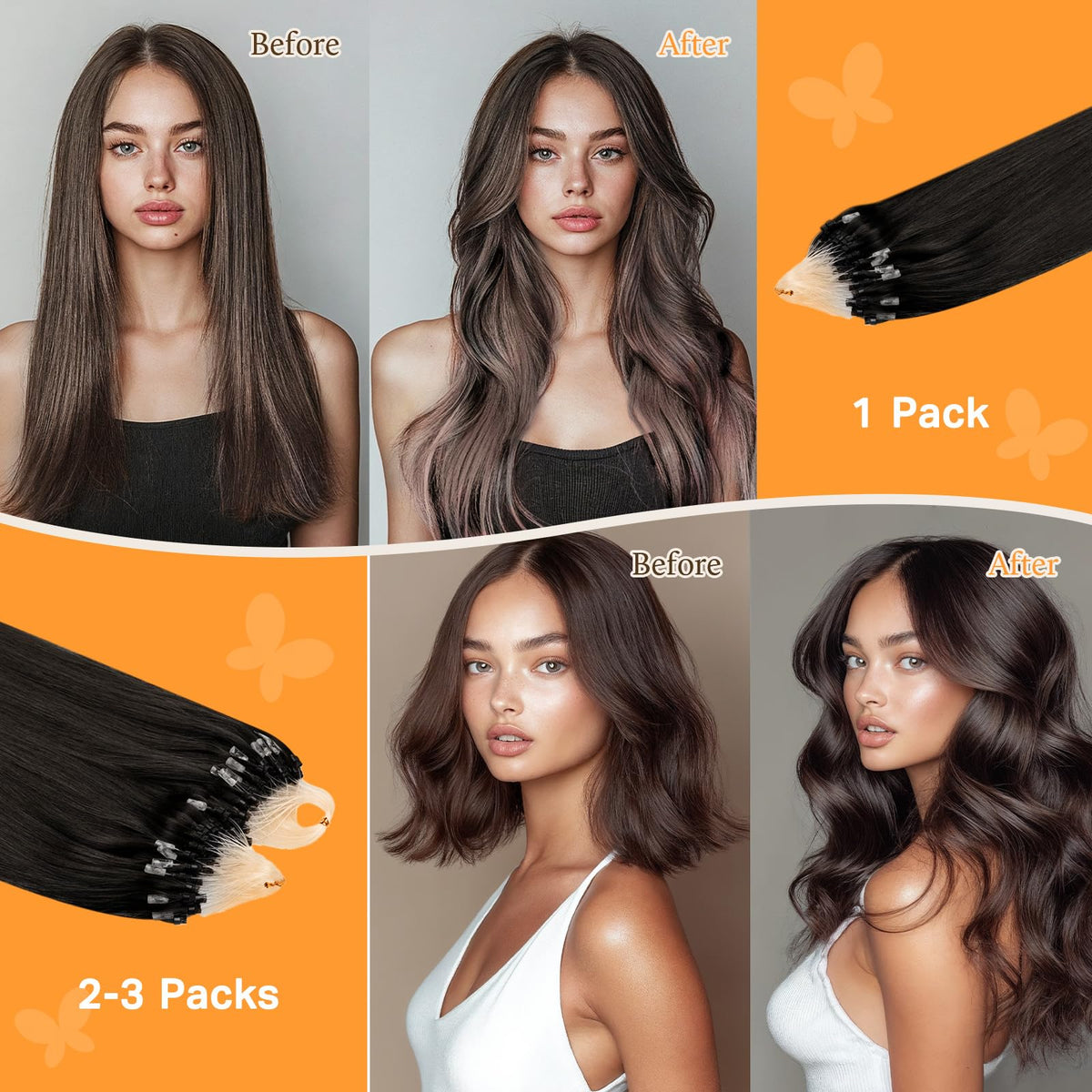 DOORES Pack 50g 50 strands delivers balanced fullness per set