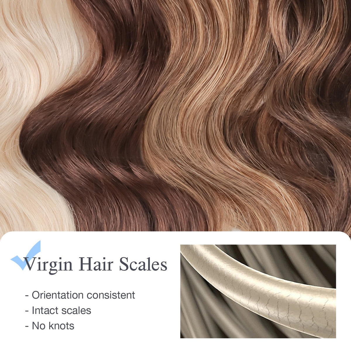 DOORES Straight texture 18-inch extensions for a sleek, smooth look