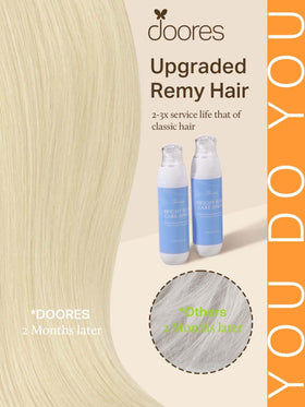 DOORES platinum blonde color for a bright, salon-ready look.