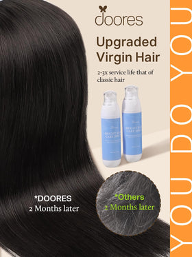 DOORES Remy extensions tape close-up showing invisible adhesive for a seamless blend.
