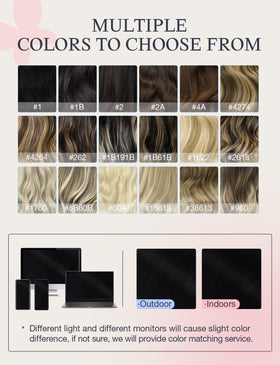 Seamless crown-ready DOORES tape-in extensions in jet black