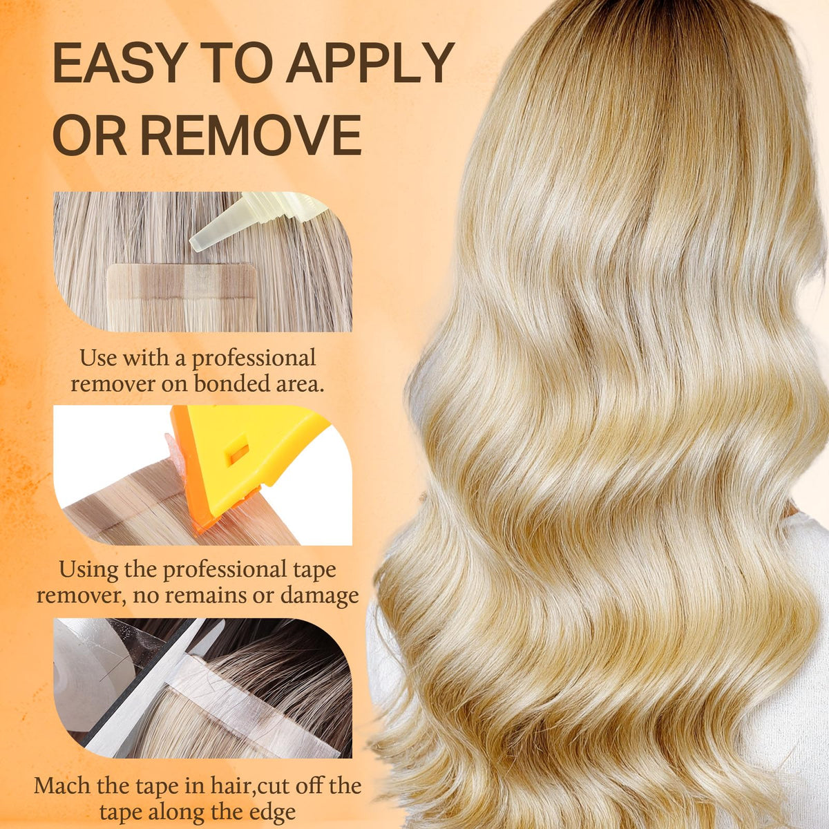 DOORES single-sided tape on extension demonstrates natural look and easy application.