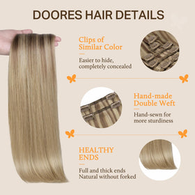 DOORES U-shaped clips with soft silicone backs protect scalp during wear