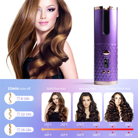 DOORTIAN 5000mAh battery curler enables up to 60 minutes of cordless styling