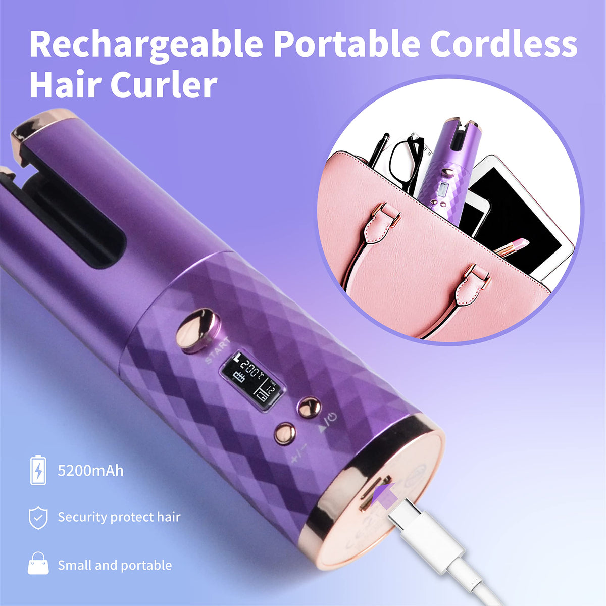 DOORTIAN smart sensor system curler helps prevent tangling and protects hair during styling