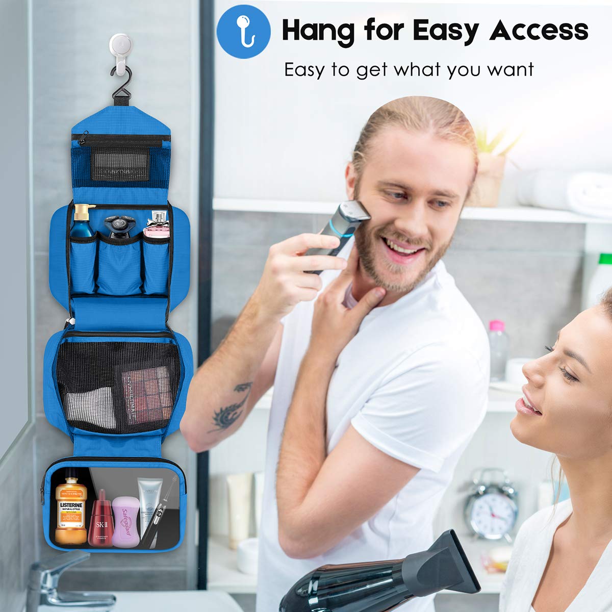 Dopobo built-in hanging hook for easy access in bathrooms