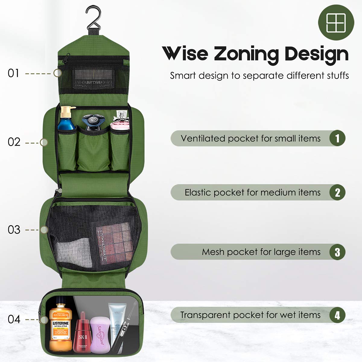 Dopobo portable organizer highlights compact design for carry-on fits.