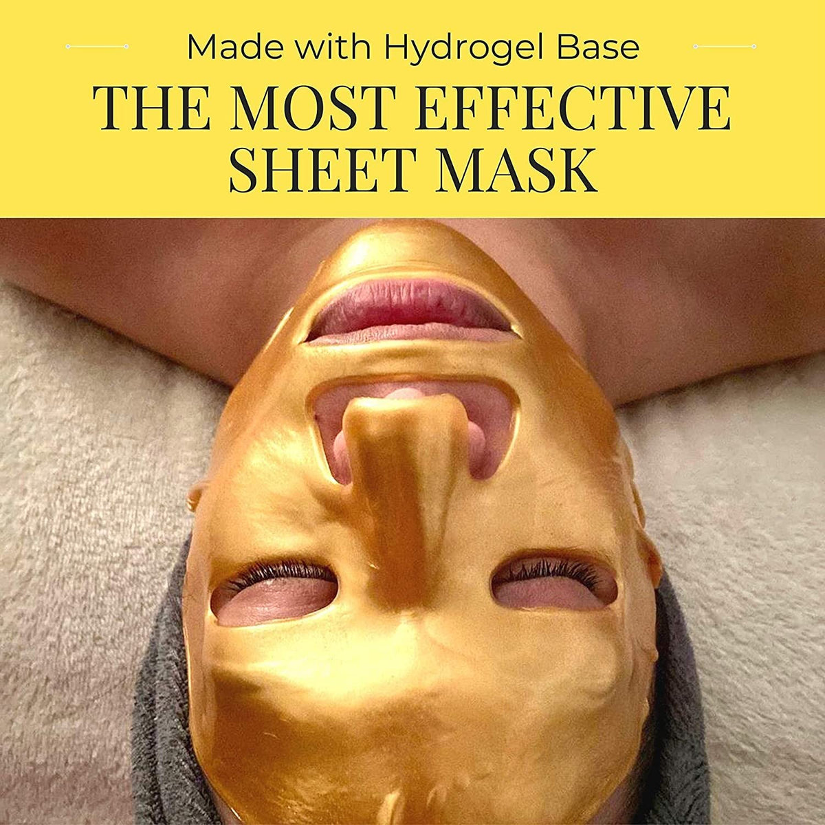 Doppeltree Gold Facial Mask 24k nano gold close-up for radiant, even-toned skin.