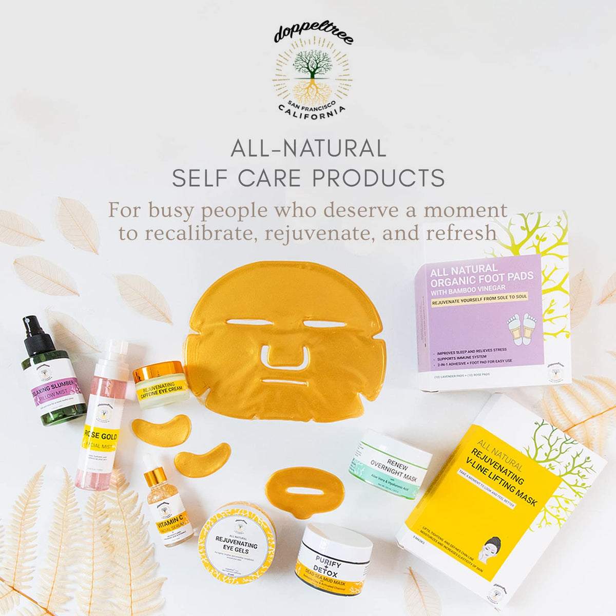 Doppeltree Gold Facial Mask hydrogel base close-up for smooth sheet feel.