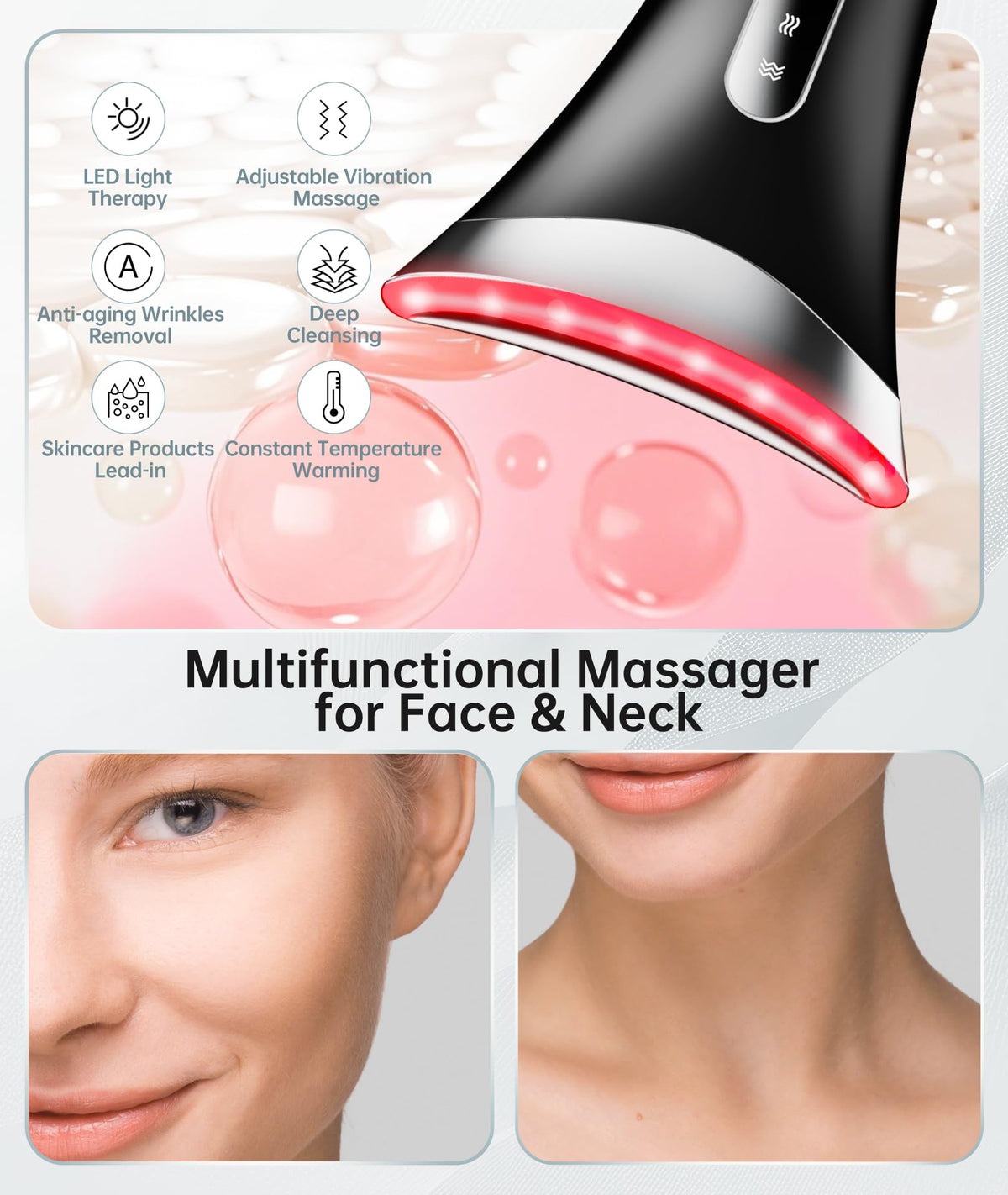 Dopsikn red light therapy mode with seven colors for enhanced skin care.