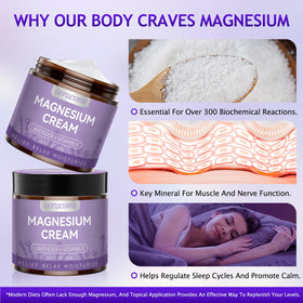 Close-up of Doracome cream texture absorbing into skin.