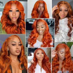 Dorbess Ginger Orange wig suitable for weddings, parties, and travel occasions.