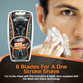 Ergonomic Dorco Pace 6 handle designed for comfortable shaving