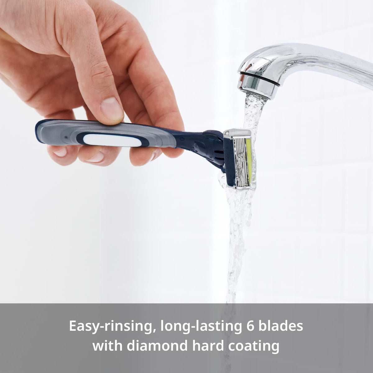 Guard bar on Dorco Pace 6 Plus stretches skin for a gentle prep