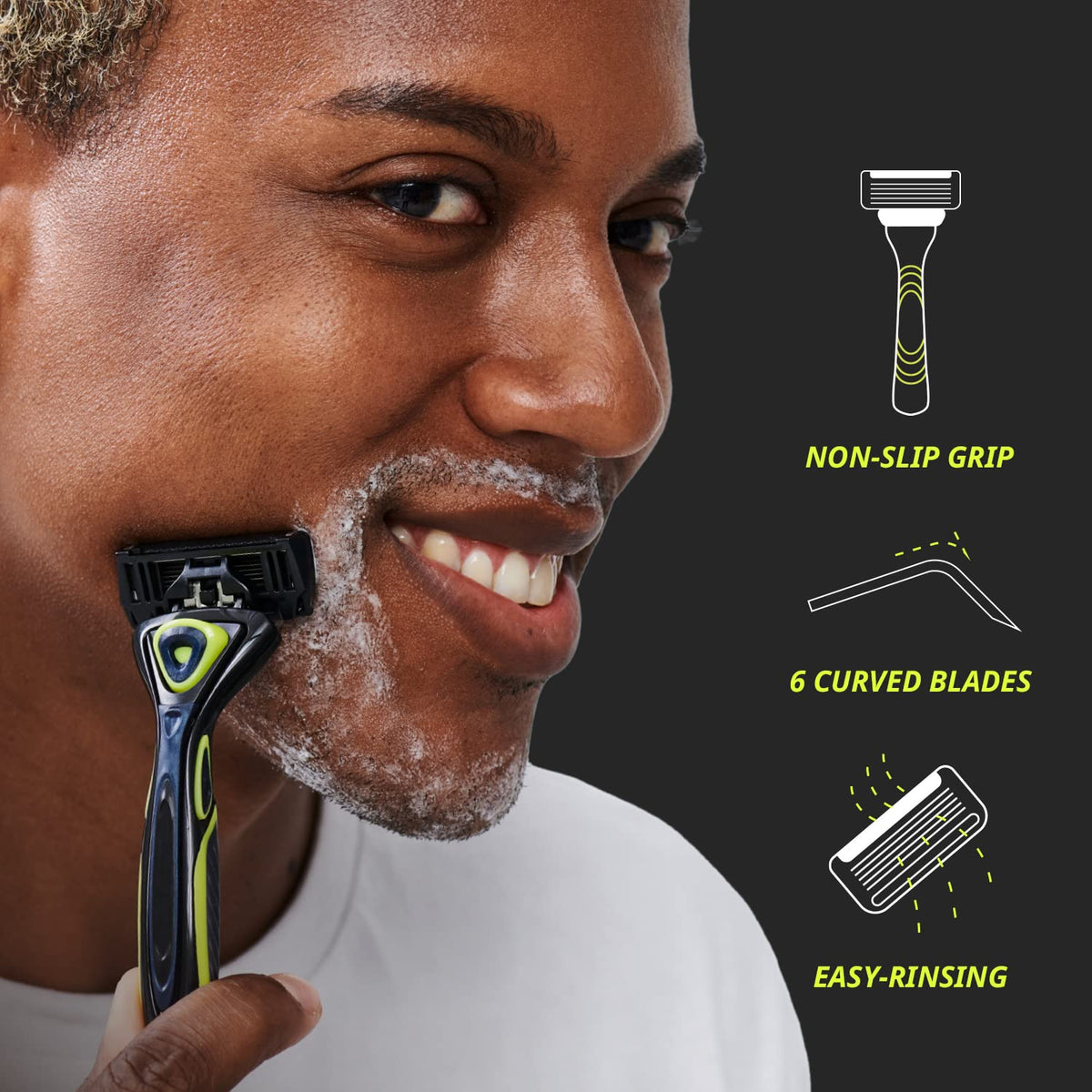 DORCO Pace 6 Sport curved slim blades for a close, comfortable shave