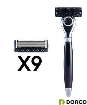 Dorco Pace Classic premium handle with ergonomic grip for comfortable shaves.