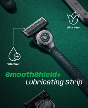 Dorco SLEEK open-flow cartridge design promotes easy cleaning and longer blade life