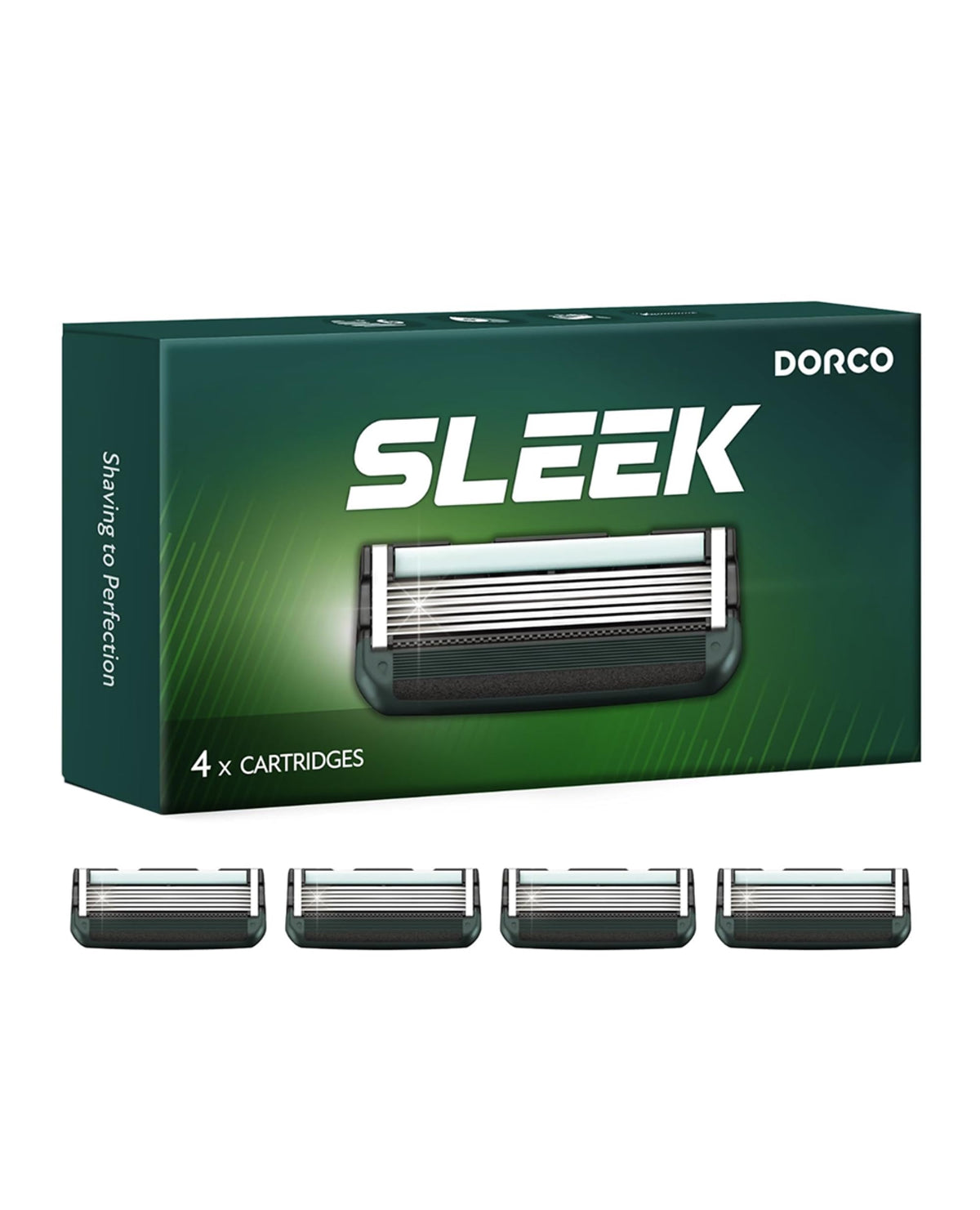 Dorco SLEEK six-blade razor system front view for a skin-friendly glide