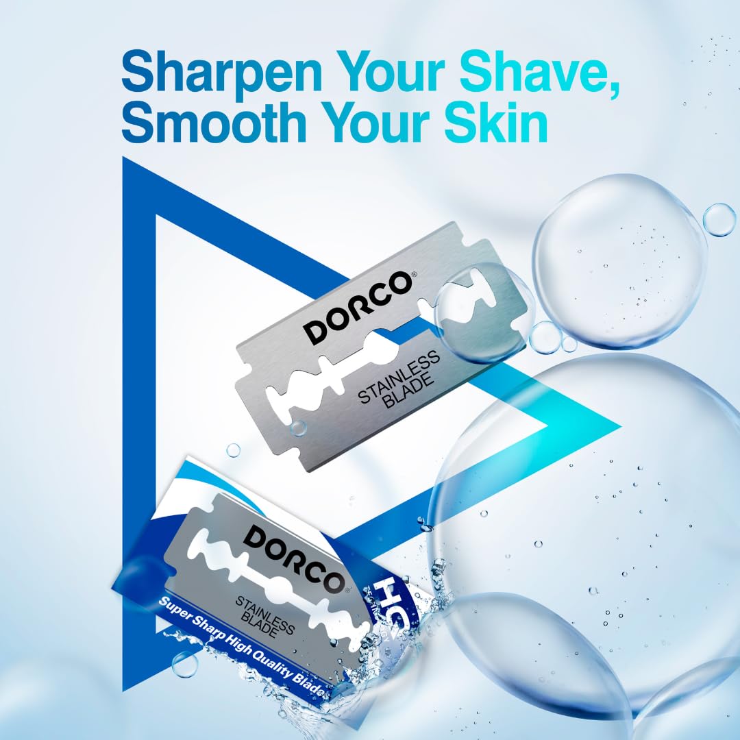 Dorco ST300 Platinum Extra close-up shows a sharp edge for precise passes