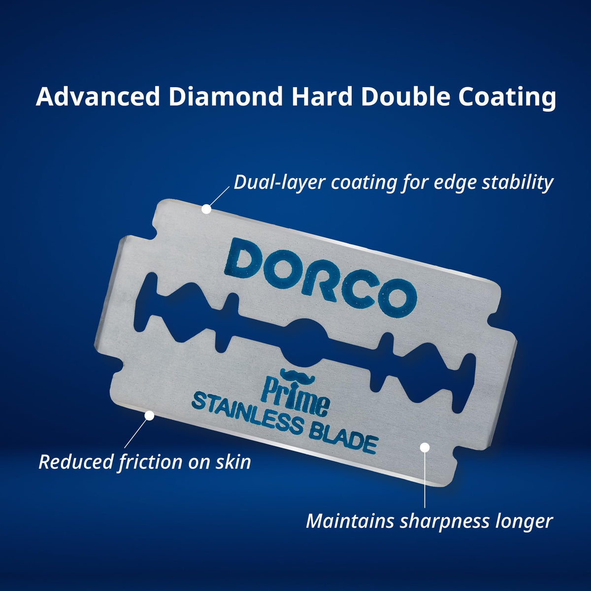 Dorco STP301 Prime Platinum stainless steel construction resists rust and wear