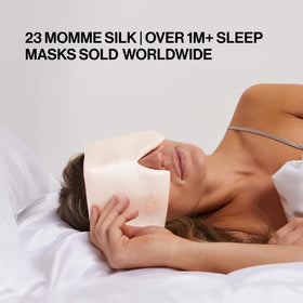 Dore & Rose Deep Sleep Mask 23 momme silk texture against skin for comfort.
