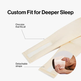Dore & Rose Deep Sleep Mask adjustable strap for secure, comfortable fit.