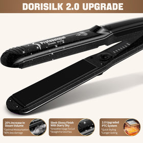 DORISILK 2.0 2 in 1 straightener curling iron enables both styles.