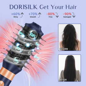 DORISILK curling brush for smooth texture and even heat