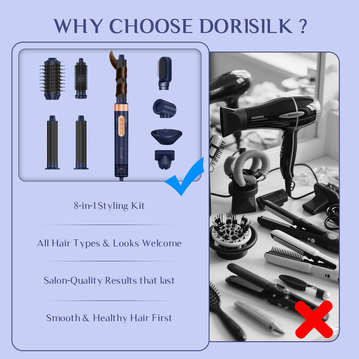DORISILK diffuser nozzle to define natural curls