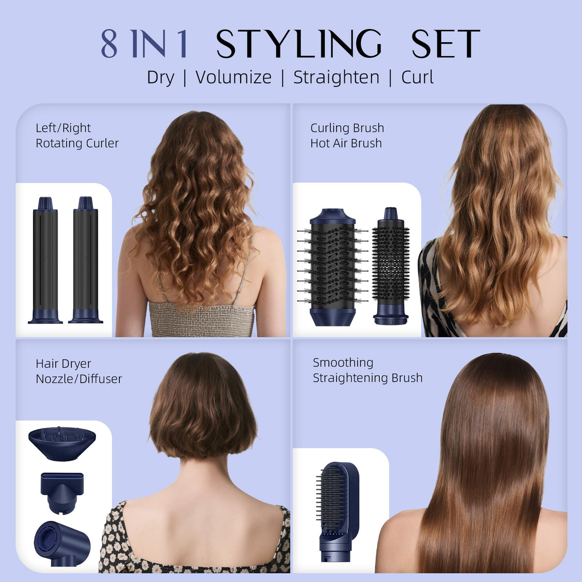 DORISILK left auto-rotate curling barrel for voluminous curls