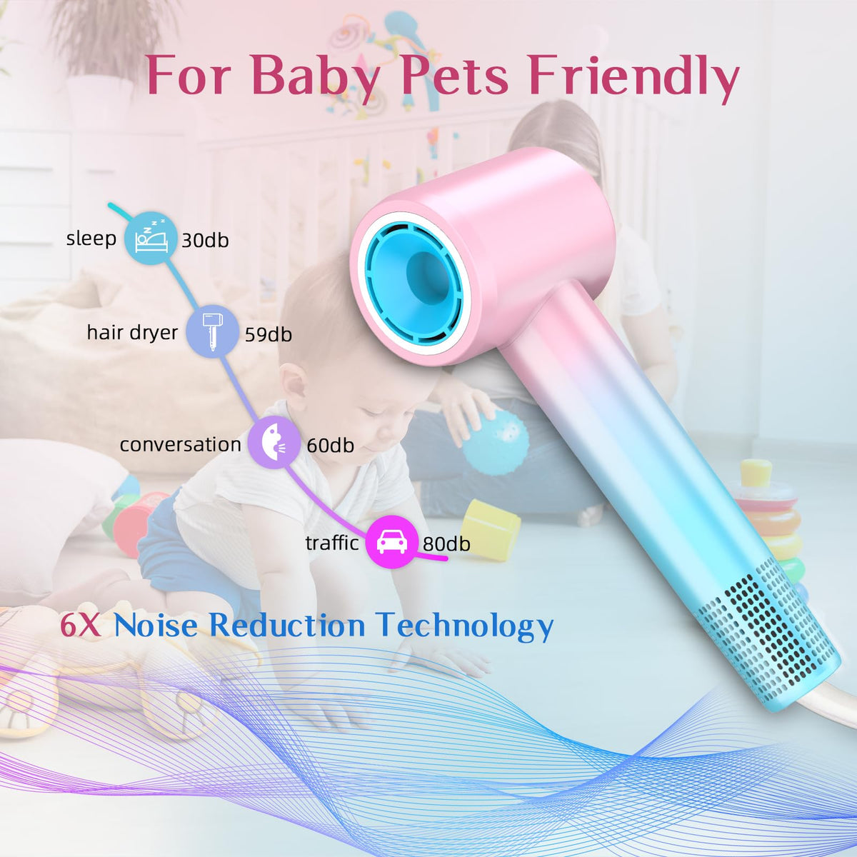 Ultra-lightweight, portable design of the DORISILK ionic hair dryer