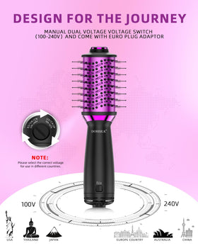 DORISILK oval barrel with 360° airflow for smooth results