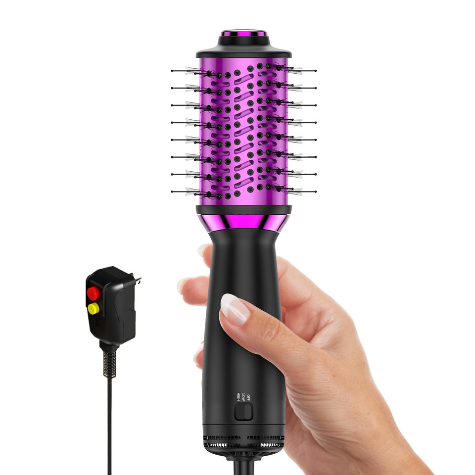 DORISILK travel dual-voltage dryer brush with oval barrel for quick, even styling