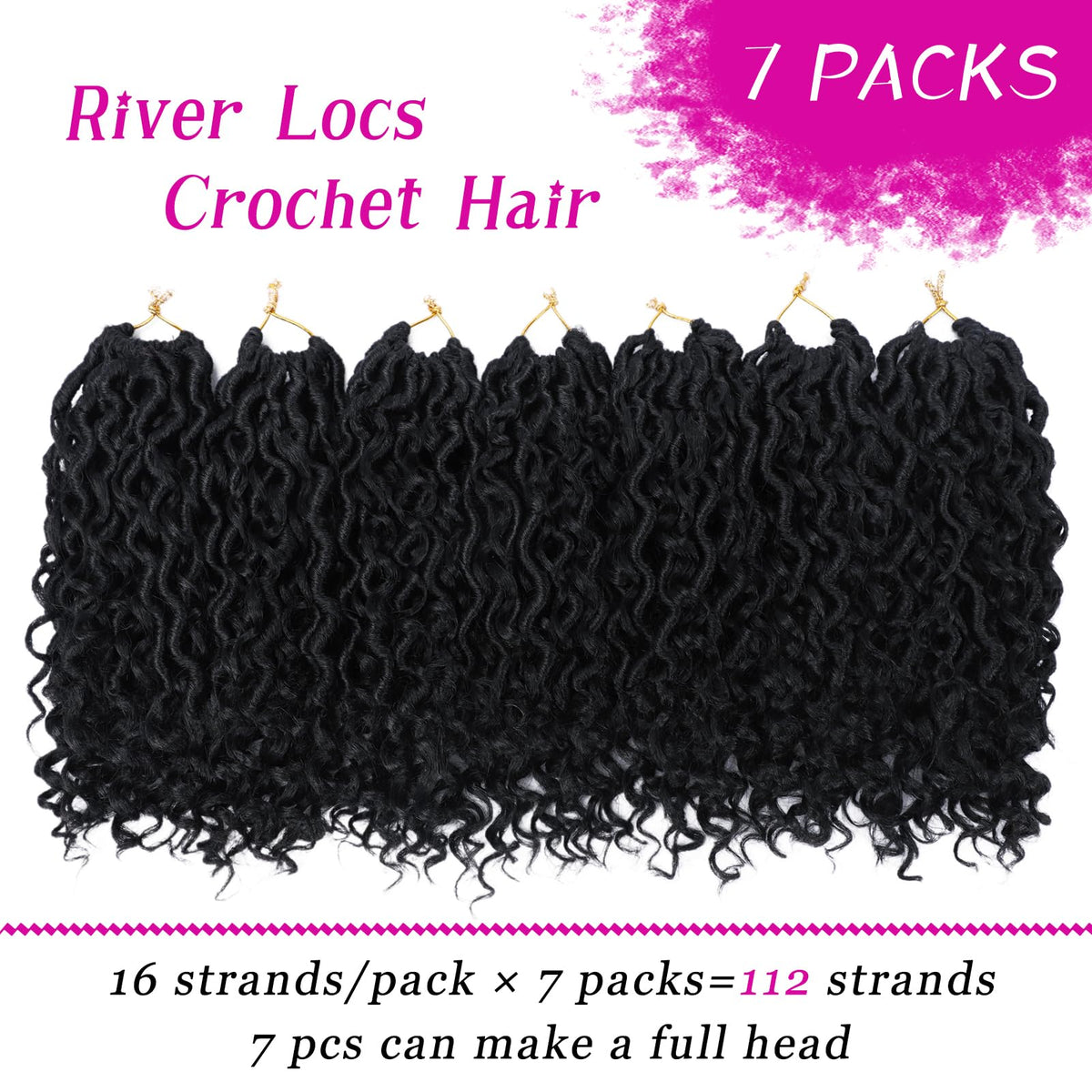 Dorsanee Goddess Locs 10 inch back view for easy DIY installation.