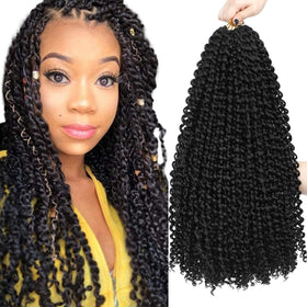 Dorsanee Passion Twist Hair 18-inch on model with water wave texture for easy styling