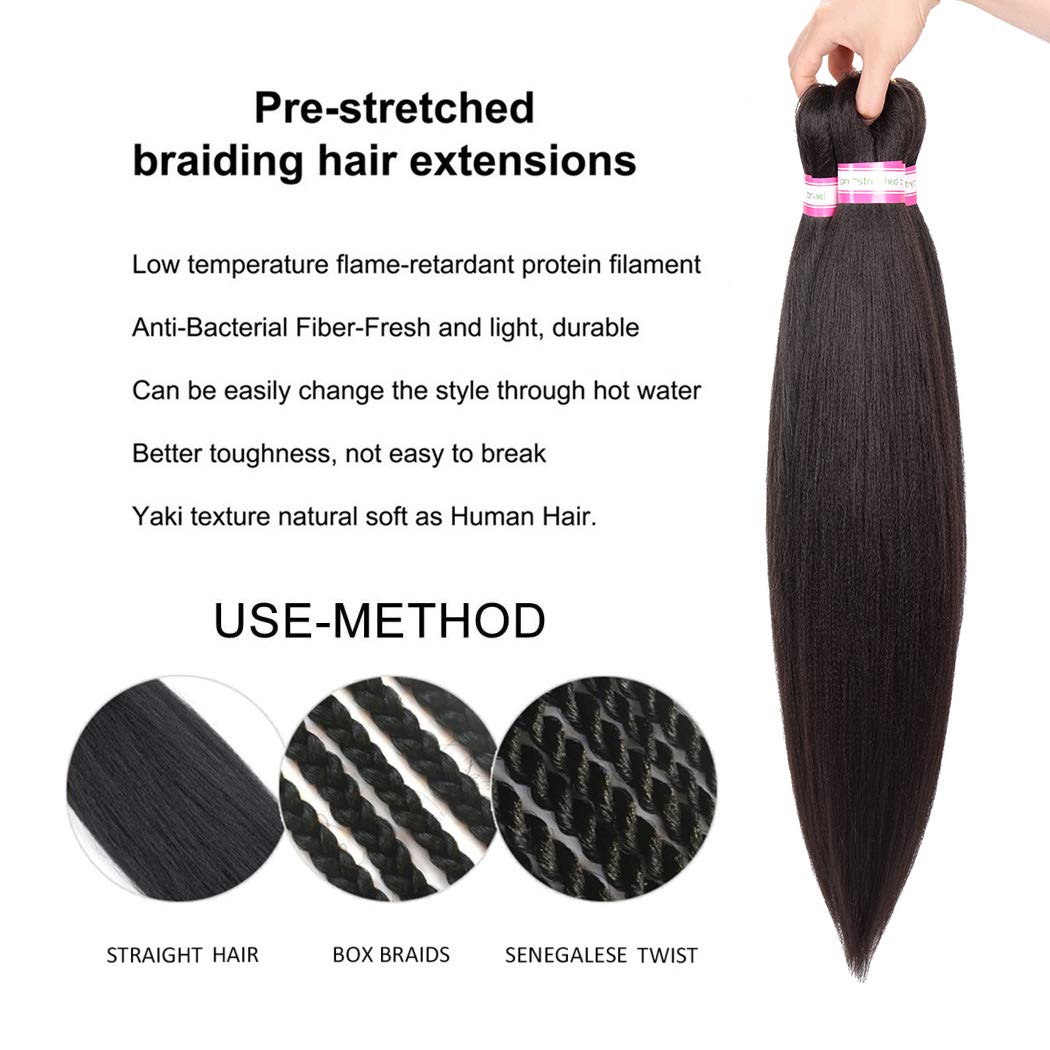 Dorsanee soft yaki texture braids ideal for natural-looking hair.